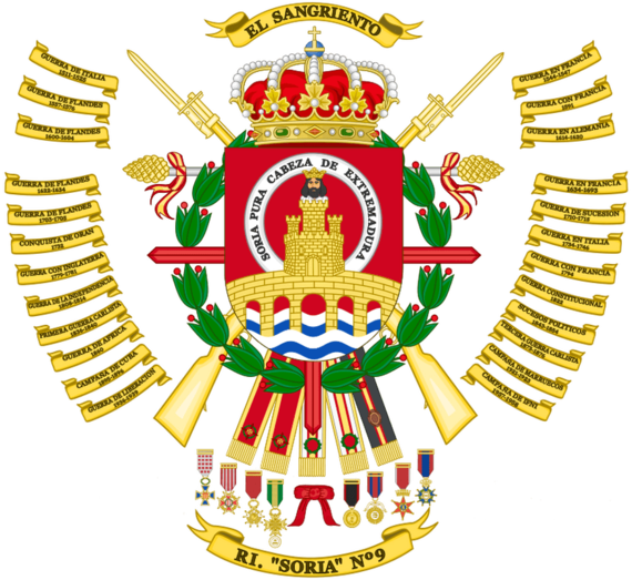 Escudo oficial del regimiento con base en Canarias/TA.